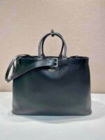 Prada Buckle Leather Tote