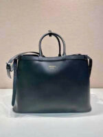 Prada Buckle Leather Tote